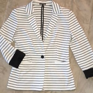 Express blazer black & white stripe size M